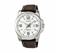 Casio Men's Brown Genuine Leather Strap Watch