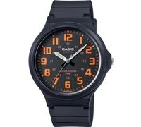 Casio Men's Quartz Watch with Orange Dial and Black Resin Strap - Ref. MW-240-4BVEF