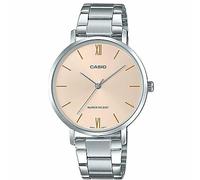 Casio LTP-VT01D-4B Women's Minimalistic Stainless Steel Peach Dial Analog Watch