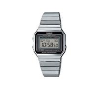 Casio Collection Womens Digital Watch A700WE with Stainless Steel Strap