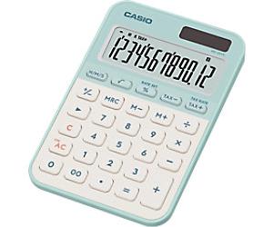Casio Colorful Desktop Calculator 12 Digit Display Light Green MS-20YC-LG