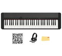 Casio CT-S1 Casiotone 61-Key Portable Digital Keyboard - Black Bundle with Headphones, Instructional Video, and Austin Bazaar Polishing Cloth