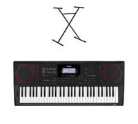 Casio CT-X3000 61-Key Portable Arranger Keyboard | 800 Tones | USB-MIDI with Casio ARST Single-X Adjustable Keyboard Stand (Black)