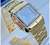 CASIO DB-360G-9ADF MENS GOLD PLATED DATABANK TELEMEMO RETRO DIAL WATCH NEW