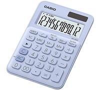 CASIO Desktop Calculator MS-20UC-LB, 12 Digits, in Trendy Colours, Tax Calculation, Time Conversion, Solar/Battery Operated