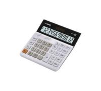 CASIO DH12 Calculator Wide 12-Digit Display Dual Power Battery White DH-12-we