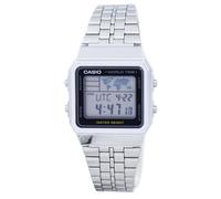 Casio Digital Alarm World Time Backlight Timer Stopwatch A500WA-1DF Mens Watch