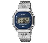 Casio A140 Series Alarm Chronograph Illuminator (36.8mm) Blue Sunray Dial/Stainless Steel Band A140WE-2AEF