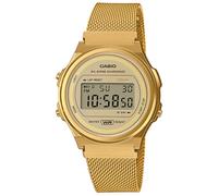 CASIO Digital Watch Vintage Gold Colored With Milanese Band A171WEMG-9AEF