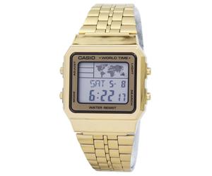 Casio Digital World Map Alarm Timer Stopwatch A500WGA-9DF 30M Mens Watch