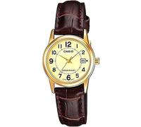 Casio EAW-LTP-V002GL-9BUDF Women's LTPV002GL-9B Brown Leather Quartz Watch, Quartz Watch