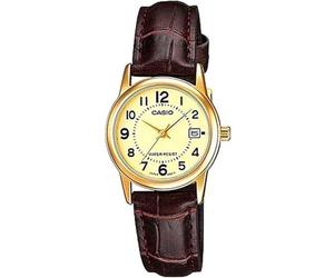 Casio EAW-LTP-V002GL-9BUDF Women's LTPV002GL-9B Brown Leather Quartz Watch, Quartz Watch