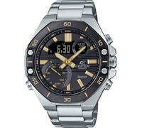 Casio Men's Analogue-Digital Quartz Watch with Stainless Steel Strap ECB-10DB-1A9EF