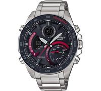 Casio ECB-900DB-1AER Men's Edifice Solar Chronograph Date Bracelet Strap Watch, Silver/Black