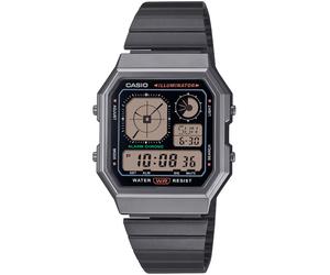 Casio Edgy A130WEGG-1AEF - Unisex - 34 mm - Digital - Quartz - Mineral Glass Black 34 mm