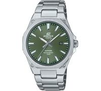 Casio Edifice Blue Analog Dial Silver Stainless Steel Band Men's Watch