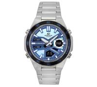 Casio Edifice Blue Dial Quartz Sports 100M Steel Date EFV-C110D-2B Men's Watch