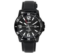 Casio Enticer Analog Black Dial Quartz MTP-VD01BL-1B 50M Leather Men's Watch