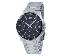 Casio Enticer Analog Quartz Black 24 Hours Sub Dial MTP-1374D-1AV 50M Mens Watch