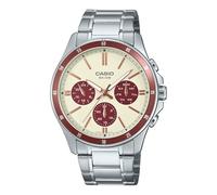 Casio Enticer Men MTP-1374D-5A2VDF Analog Cream Dial Men (A2347), Silver, sport