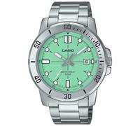 Casio Gents Watch Teal Dial Silver Band, Teal, Sport, Teal, Hybrid
