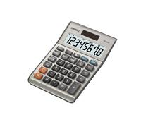 Casio Extra Large Display Calculator Silver Metallic Battery & Solar MS-80B NEW