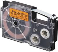 CASIO EZ-Label Printer XR-9FOE Fluorescent Label Tape Self-Adhesive 9 mm x 5.5 m Black on Orange