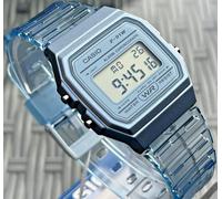 CASIO F-91WS-2DF UNISEX BLUE TONE DIGITAL MINIMALIST RETRO DIAL WATCH NEW