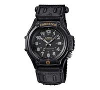 Casio FT500WC-1BV Men's Forester Illuminator LED Light Black Dial Velcro Band Analog Watch, Black, Analog Watch