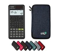 Casio fx-87DE Plus 2nd edition including a WYNGS protective case in Blue - Basic Set (German)