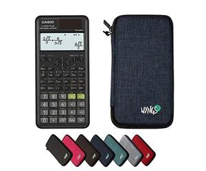 Casio fx-87DE Plus 2nd edition including a WYNGS protective case in Blue - Basic Set (German)