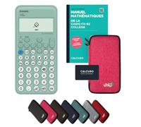 Casio fx-92 Collège incl. Protective Case Pink & Textbook (88 pages, DIN A5) - Scientific Calculator - Smart Set