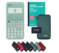 Casio fx-92 Collège incl. Protective Case Turquoise & Textbook (88 pages, DIN A5) - Scientific Calculator - Smart Set (French)