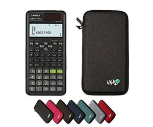 Casio fx-991ES Plus 2nd Edition with WYNGS Protective Case Dark Grey - Scientific Calculator - Basic Set