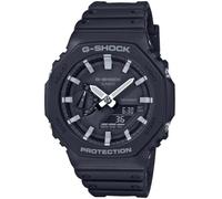 Casio G-Shock Carbon Core Guard Analogue-Digital Quartz Watch with Silicone Strap, Shock Protection, Neobrite Luminous Hands, Waterproof 200 Metres, Black, GA-2100-1AER