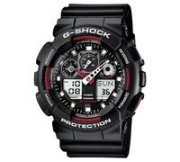 Casio G-Shock Chronograph Alarm Black Red GA-100-1A4ER Watch - 22% OFF