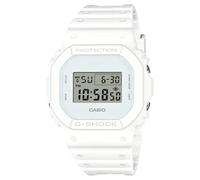 Casio G-Shock Digital Quartz Watch with Plastic Strap, Resin Case, Stopwatch, Countdown, Alarm, Light Functions, Waterproof 200 Metres, White, DW-5600WW-7ER