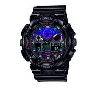 Casio G-Shock GA-100RGB-1AJF [G-Shock Virtual Rainbow: Gamer's RGB Series] Watch Imported from Japan Feb 2023 Model, black