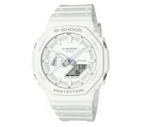 Casio G-Shock GA-2100-7A7ER Men's Analogue-Digital Quartz Watch with Bio-Based Resin Strap, Mineral Glass, Stop Watch, Countdown Timer, World Time, White, 45 mm