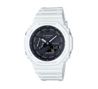 Casio G-shock Ga-2100-7aer Men's Watch - White Resin Band, Carbon Core Guard Structure