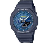 Casio G-shock Ga-2100as-2aer Men's Watch - 45.4mm Octagonal Carbon Core Guard, Analog-digital, 200m Water Resistance, Blue Resin Strap