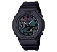 Casio G-Shock GA2100RW-1A | Iridescent Brick Pattern Dial | Carbon Core Guard | 200M Water Resistant | Super Illuminator, Black
