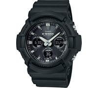 Casio Gents 52.00mm Solar Watch with Black Analogue - Digital dial and Black Rubber Strap Strap GAW-100B-1AER