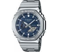 Casio G-Shock Mens Analogue-Digital Watch Blue Dial Silver Strap GM-2110D-2BER