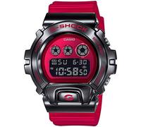 Casio G-Shock Men's GM6900B-4 Metal Bezel 6900 Watch, Black/Red/Silver