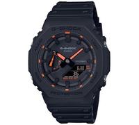 Casio G-Shock Men's Watch GA-2100-1A4ER - Black And Red, Water Resistant