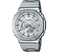 Casio G-Shock GM-2110D-7AER Men's White Octagonal Dial Stainless Steel Bracelet Watch