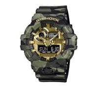 Casio G-Shock Mens Watch with Gold Dial and Camo Strap GA-700CMG-3AER