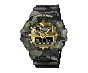Casio G-Shock Mens Watch with Gold Dial and Camo Strap GA-700CMG-3AER