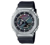 Casio G-Shock Rainbow Brick Wall GM-2100RW-1A Analog-Digital Octagonal Watch, Black/Silver, Modern